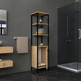 Hanah Home Armario de baño industrial Zafiro y Antracita